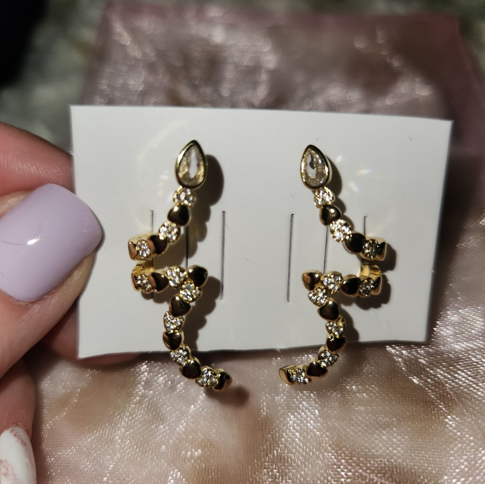 Elegant Gold Plated Ear Cuffs